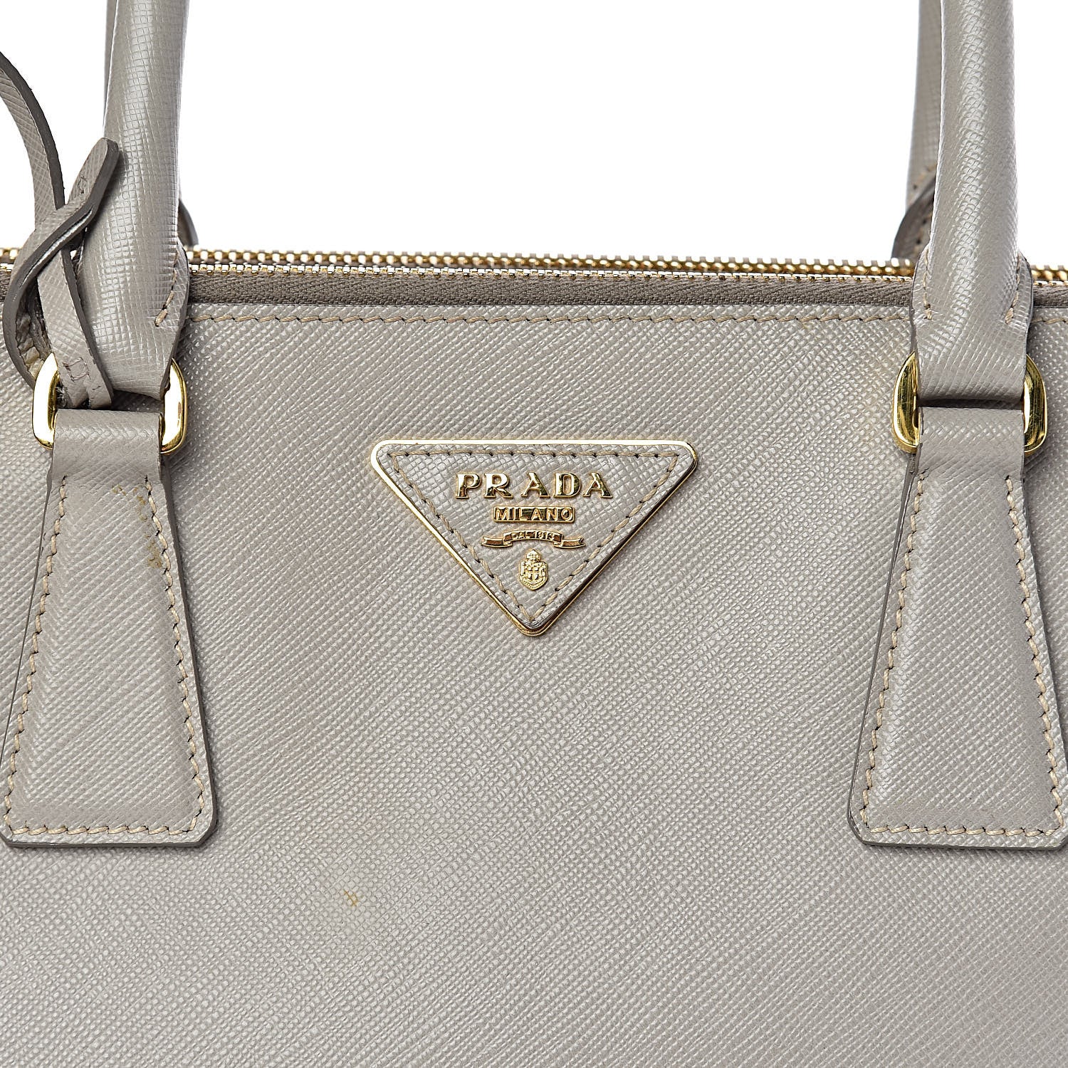 Prada Saffiano Small Galleria Double Zip Tote Pomice 16 of 16