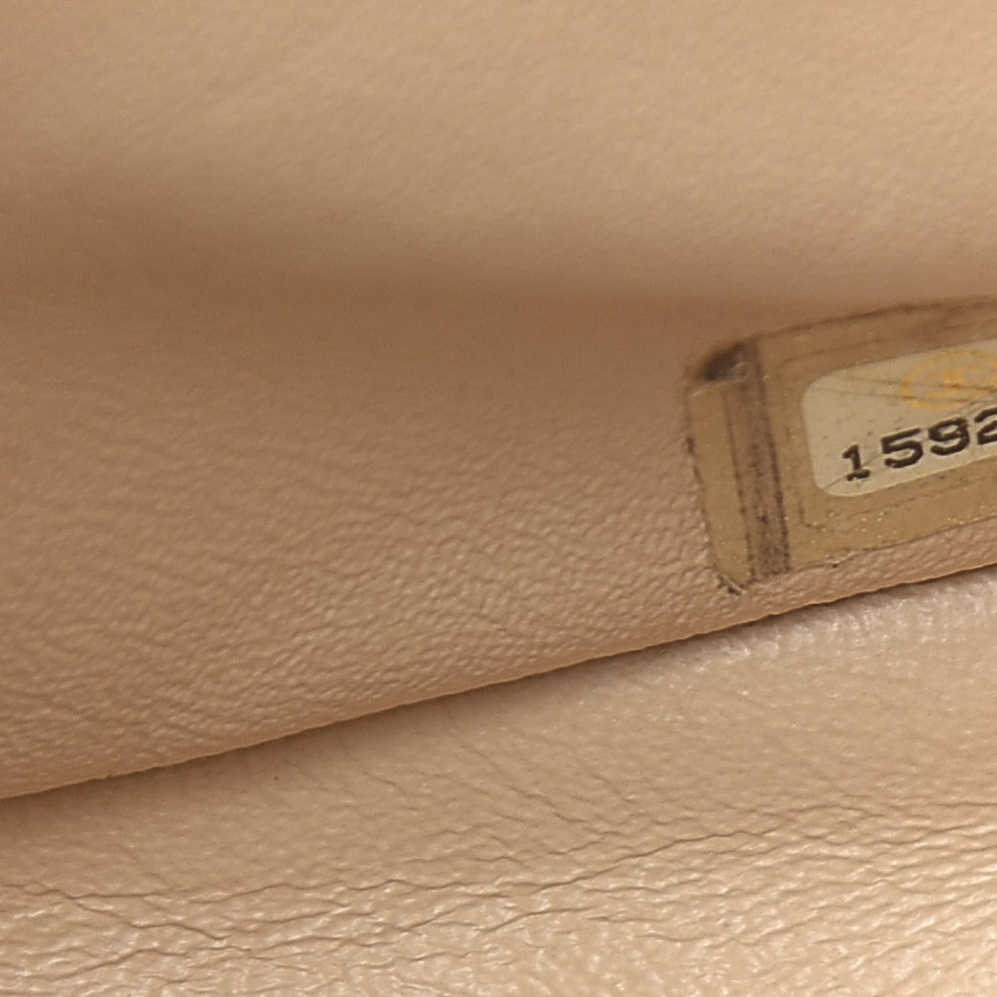 Lambskin Quilted Jumbo Double Flap Beige