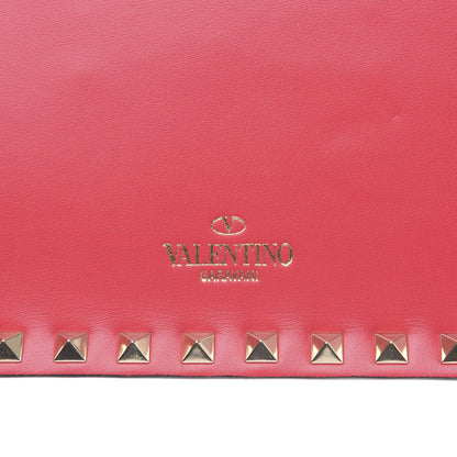 Valentino Garavani Nappa Small Rockstud Wristlet Clutch Fragola 7 of 9