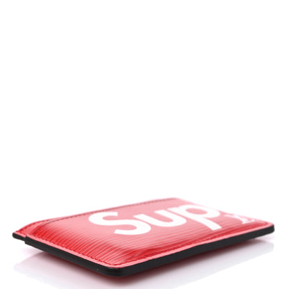 Louis Vuitton X SUPREME Epi Card Holder Red 4 of 9