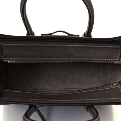 Celine Drummed Calfskin Nano Luggage Souris 5 of 14