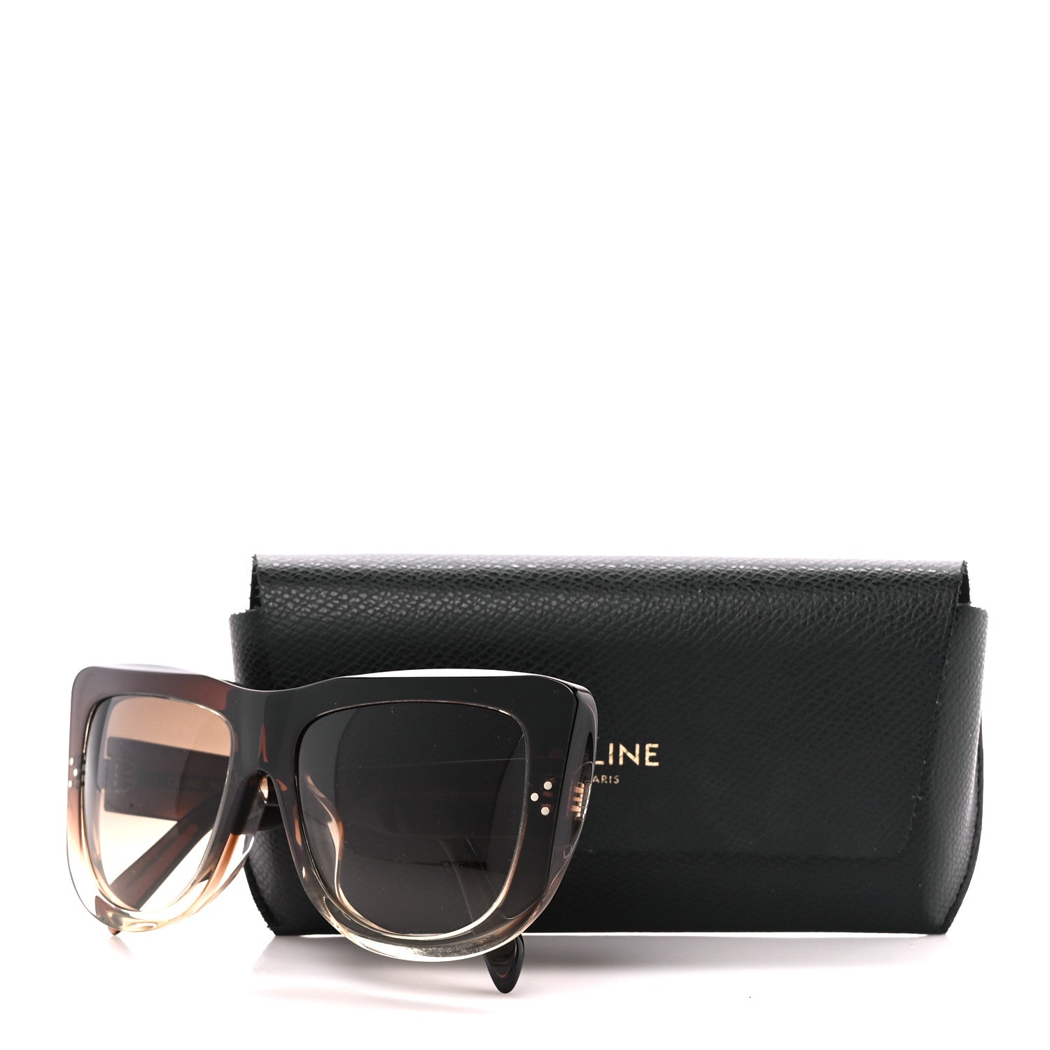 Celine Acetate Square Sunglasses CL40157U Brown 8 of 8