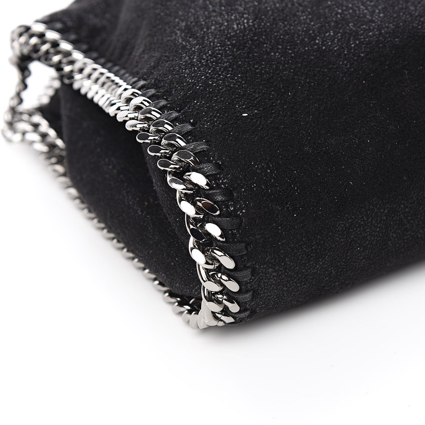 Shaggy Deer Mini Falabella Fold Over Tote Black