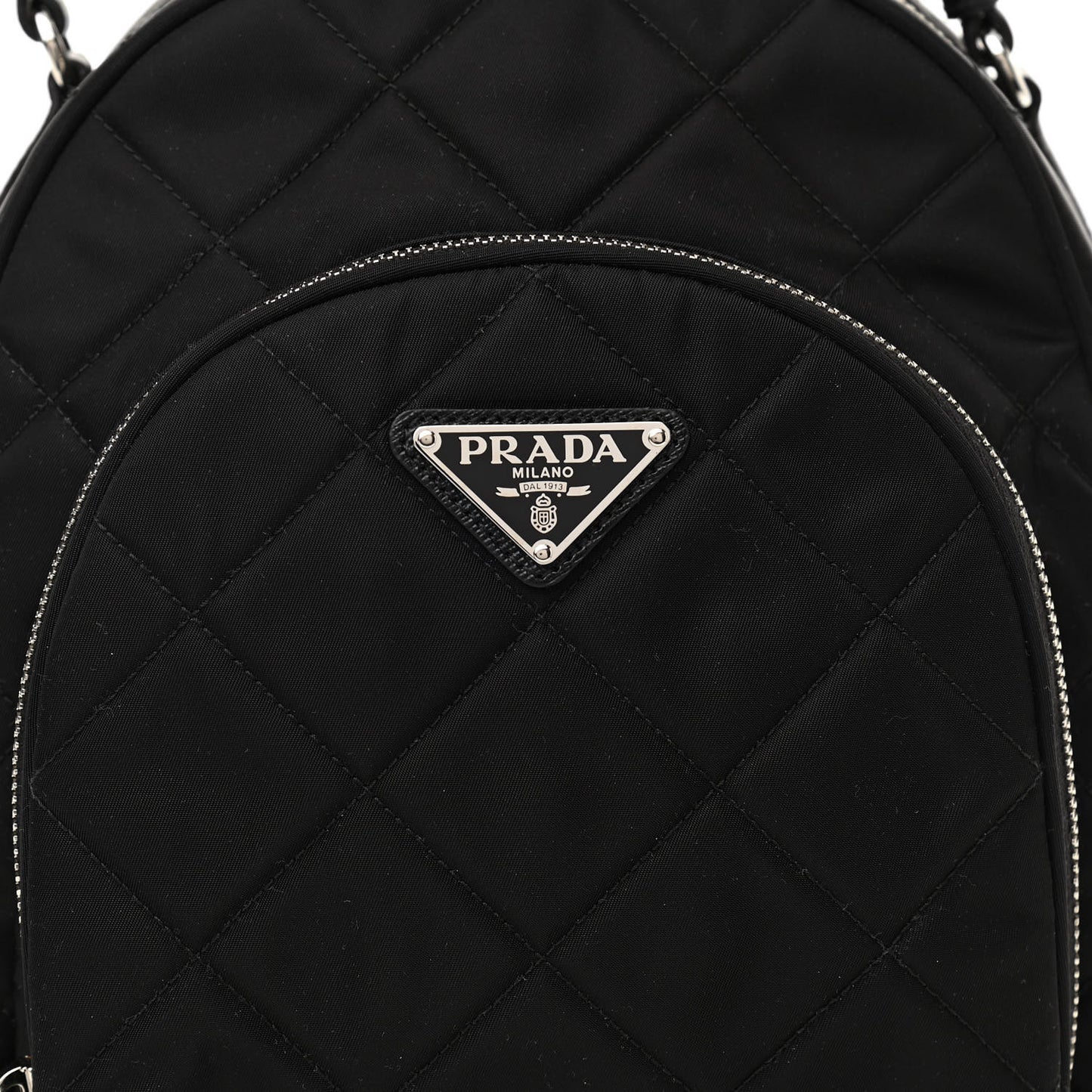 Nylon Tessuto Impuntu Quilted Backpack Black