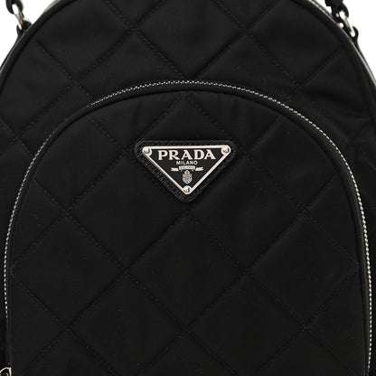 Prada Nylon Tessuto Impuntu Quilted Backpack Black 8 of 10