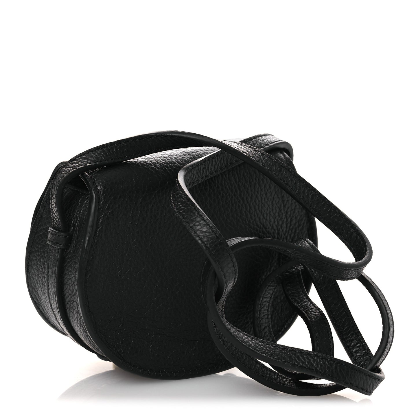 Calfskin Nano Marcie Saddle Bag Black