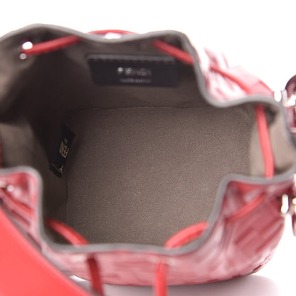Fendi Vitello Liberty F is Fendi FF 1974 Embossed Mini Mon Tresor Bucket Bag Fragola 5 of 11