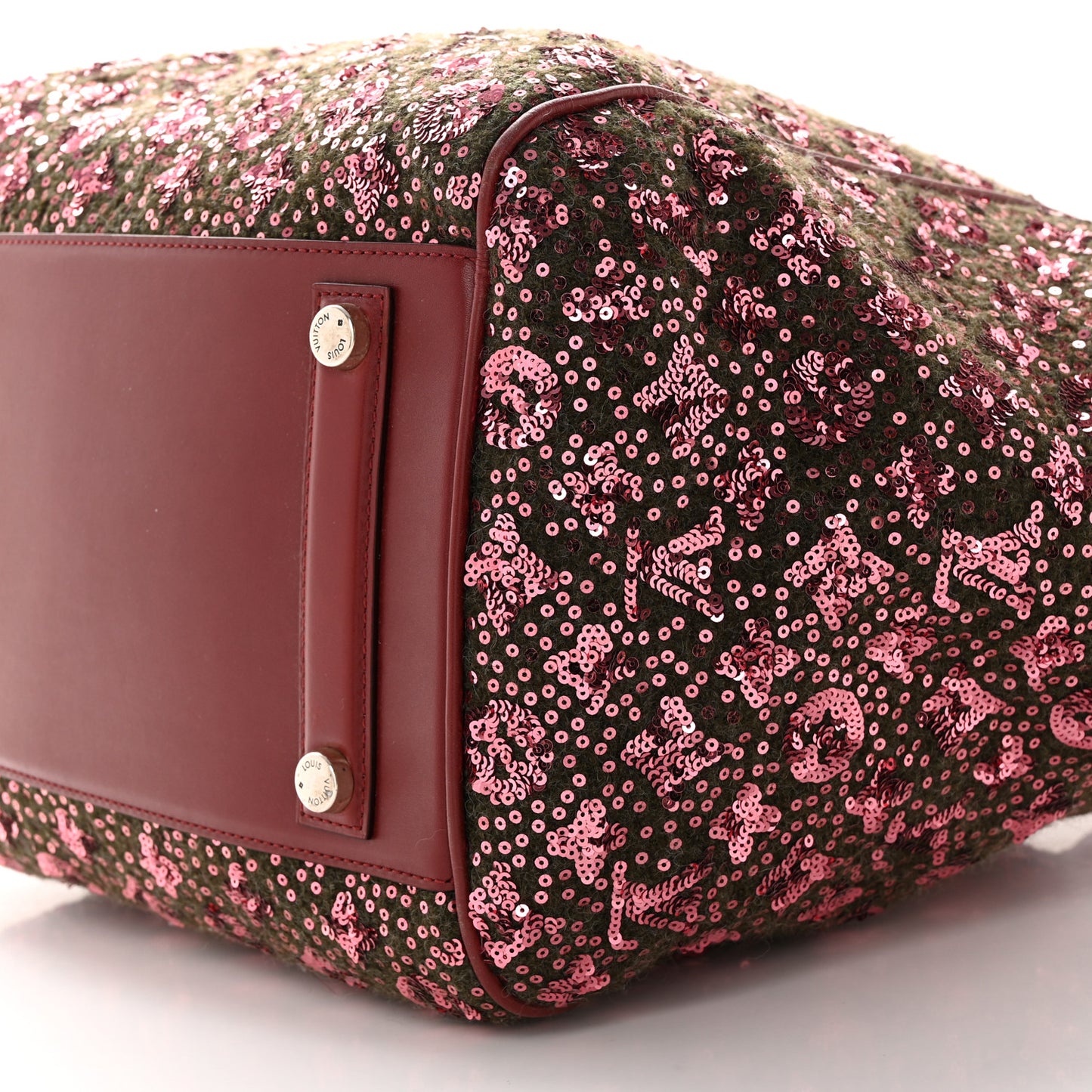 Sequin Monogram Sunshine Express North South Burgundy