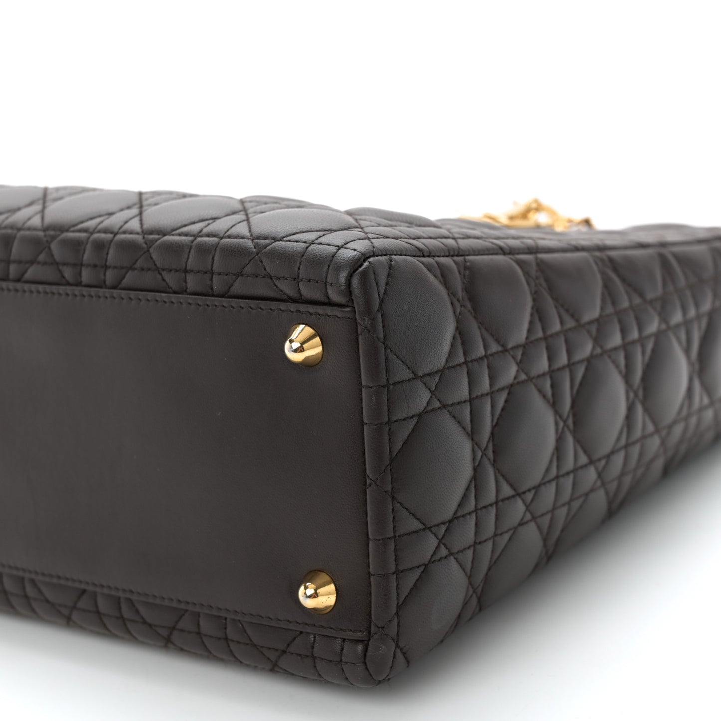 Lambskin Cannage Large Lady Dior Brown