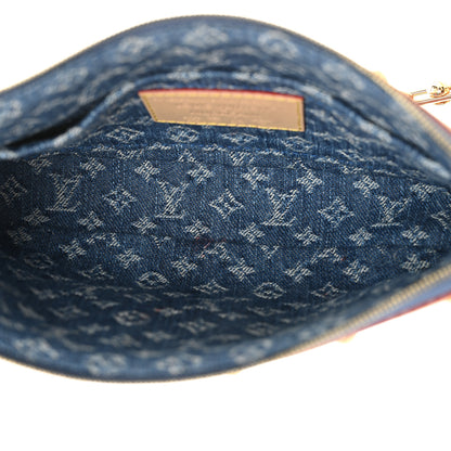 Louis Vuitton LV X TM Monogram Denim Cerises Pochette Accessories Blue 5 of 9