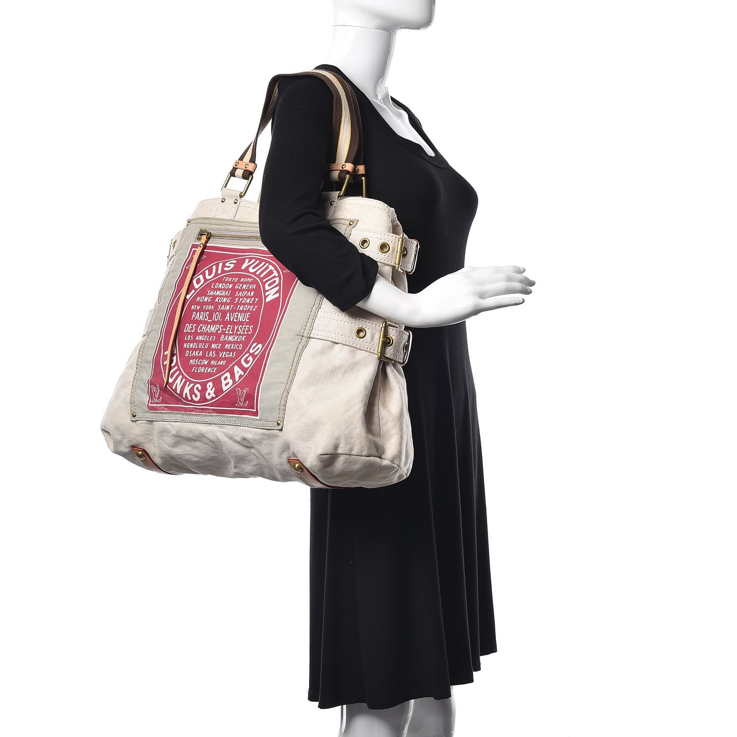 Toile Globe Shopper Cabas GM Red