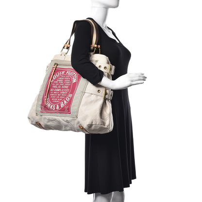 Louis Vuitton Toile Globe Shopper Cabas GM Red 2 of 17