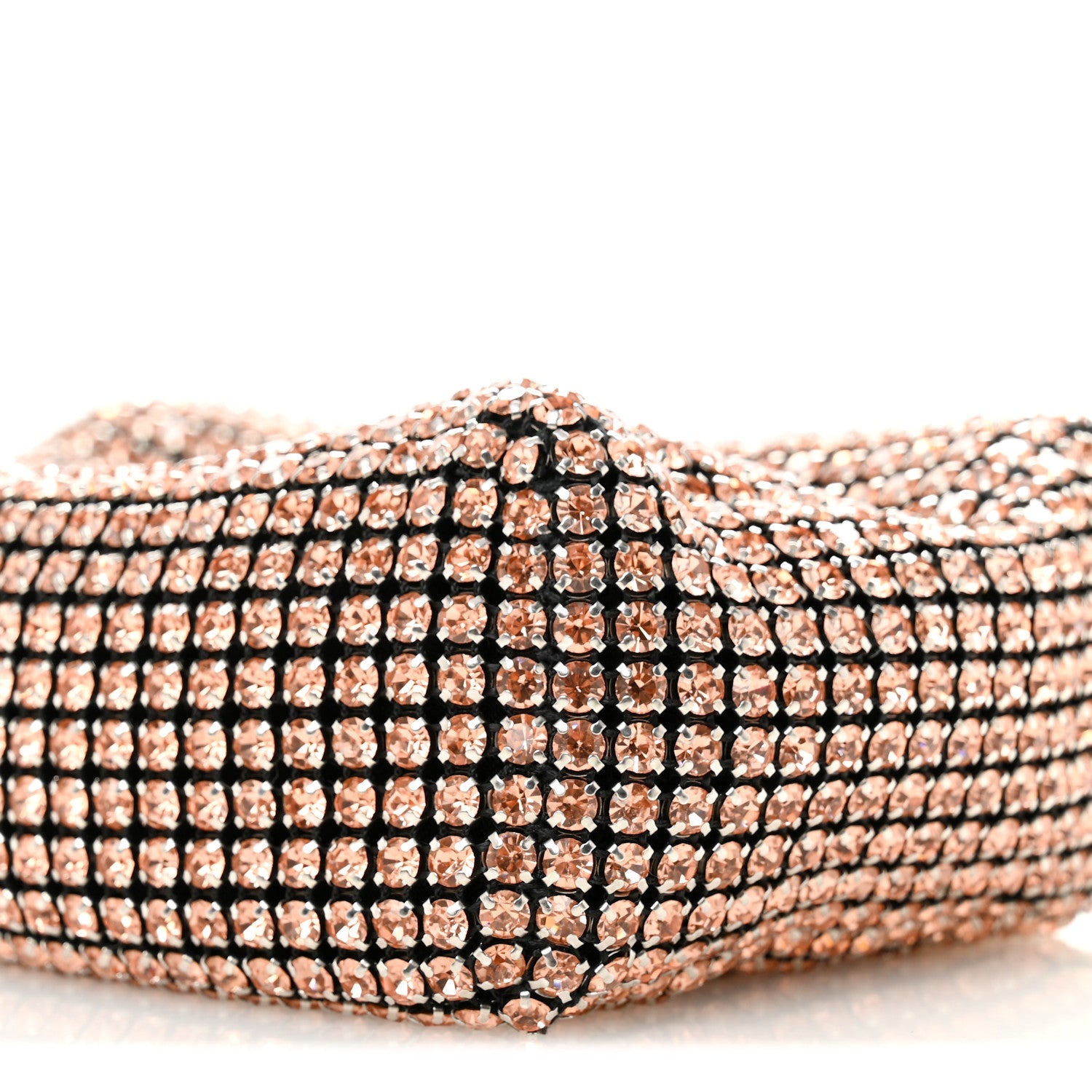 Alexander Wang Mesh Crystal Rhinestone Mini Heiress Pouch Faded Neon Orange 9 of 10