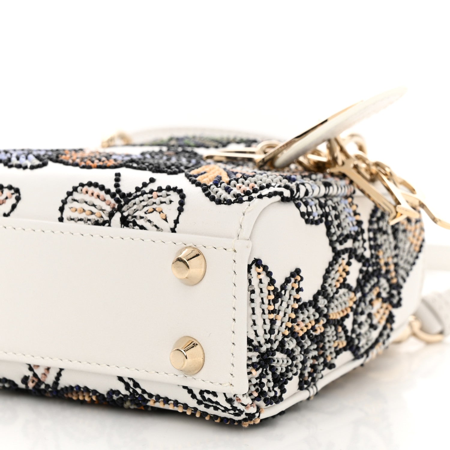 Christian Dior Toile de Jouy Mexico Motif Microbead Embroidered Micro Lady Dior Multicolor 10 of 10
