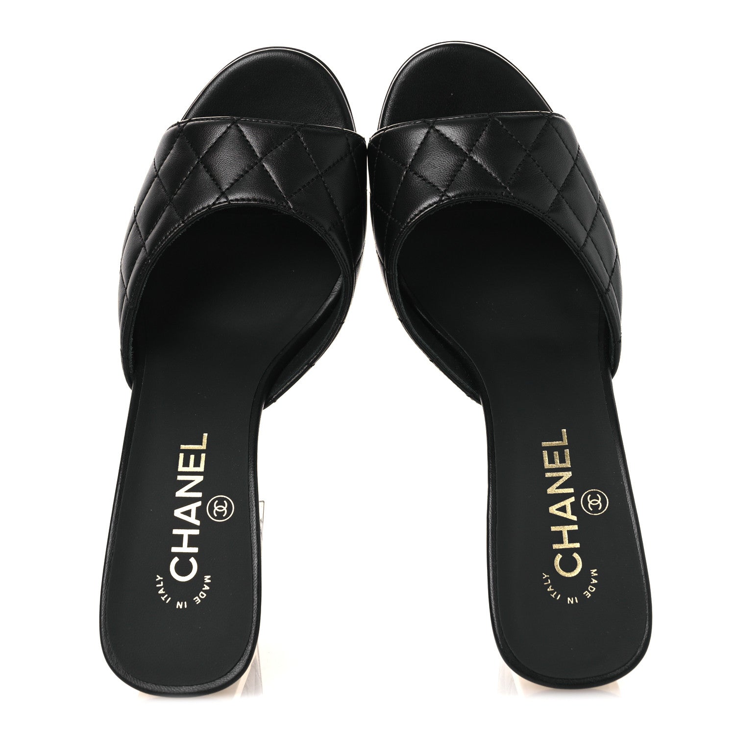 Chanel Lambskin Quilted CC Mules 40 Black 2 of 11