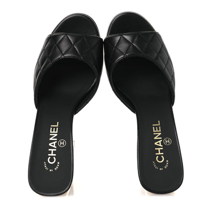 Chanel Lambskin Quilted CC Mules 40 Black 2 of 11