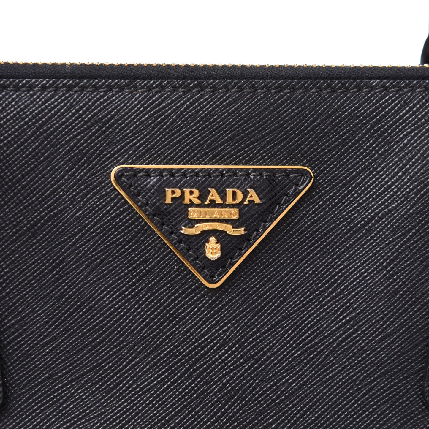 Saffiano Small Galleria Double Zip Tote Black