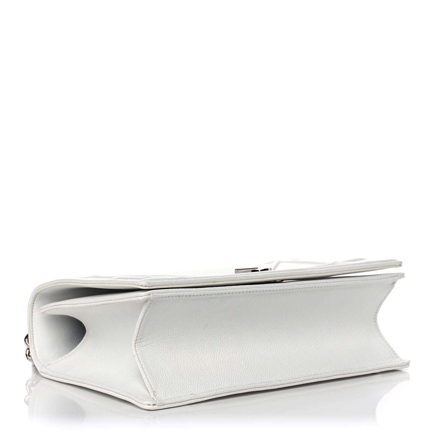 Calfskin Medium Diorama Flap Bag Off White