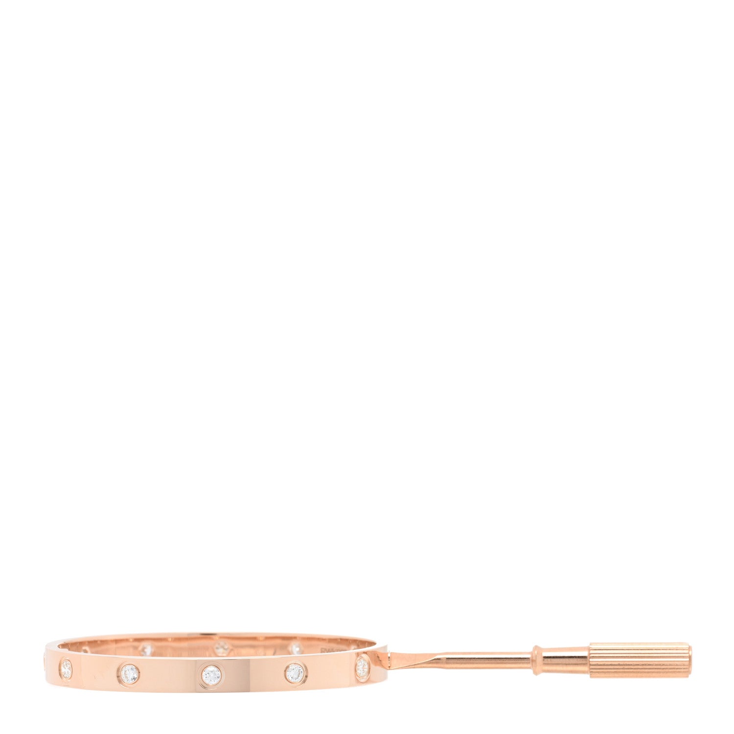 Cartier 18K Pink Gold 10 Diamond LOVE Bracelet 16 3 of 7