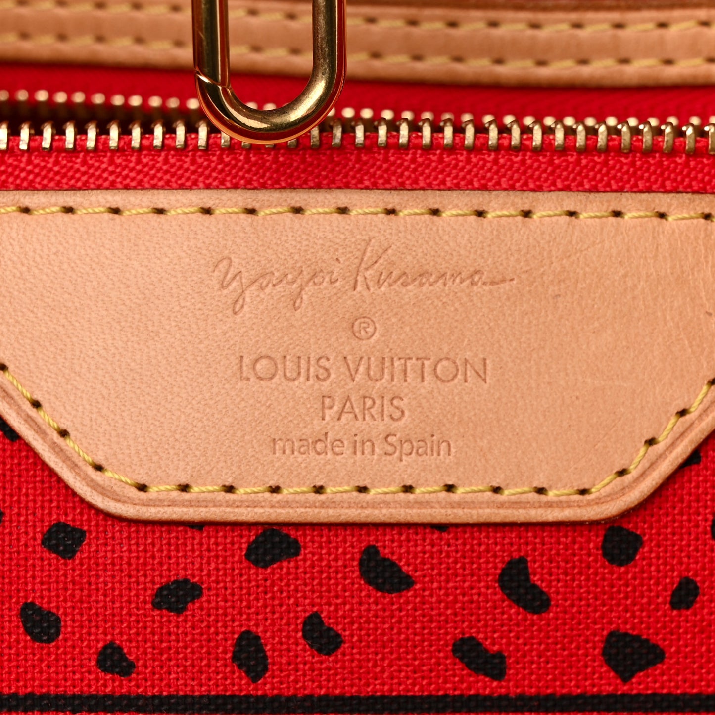 Monogram Kusama Waves Neverfull MM Red