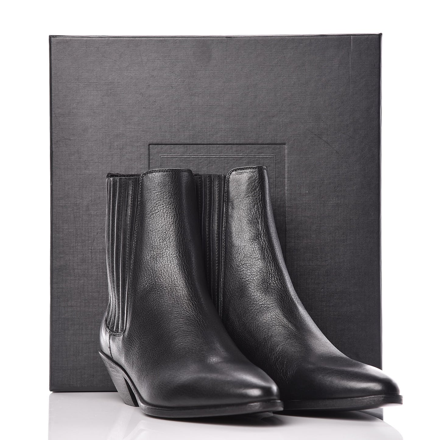 Calfskin Brit Souple Ankle Boots 36.5 Black