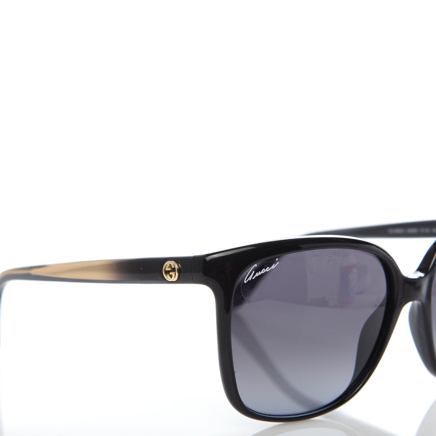 Acetate Square Frame Oversized Sunglasses GG3696/S Black Crystal