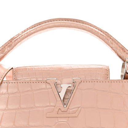 Louis Vuitton Iridescent Alligator Capucines BB Pink 5 of 10