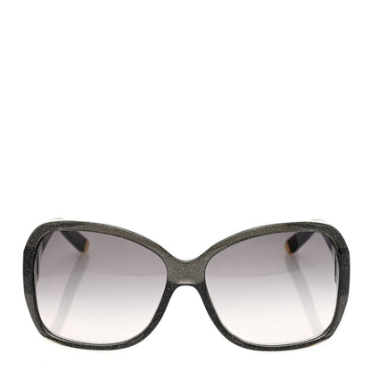 Louis Vuitton Acetate Obsession Round Sunglasses Z1855E Black Glitter 2 of 7