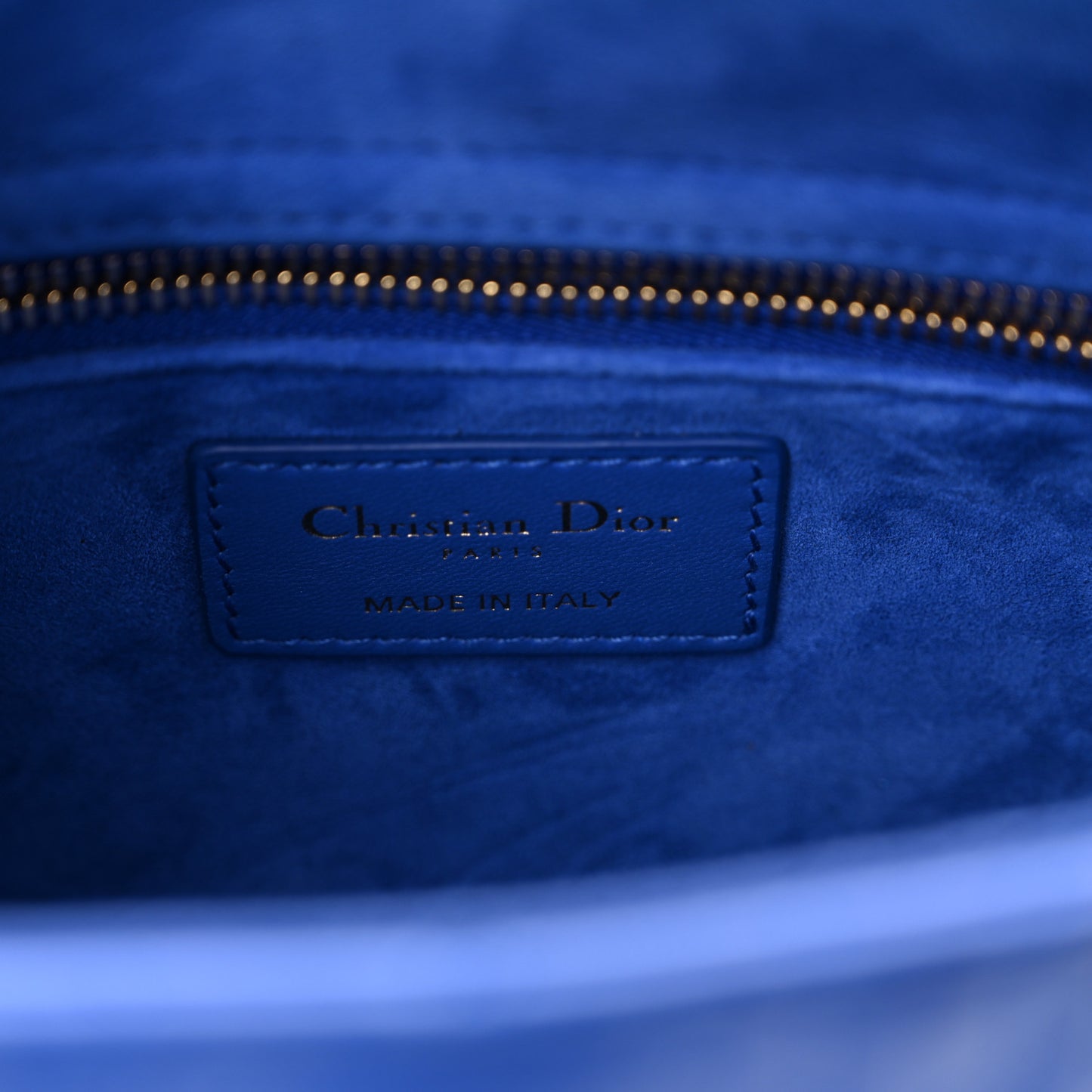 Lambskin Cannage Small My ABCDior Lady Dior Blue