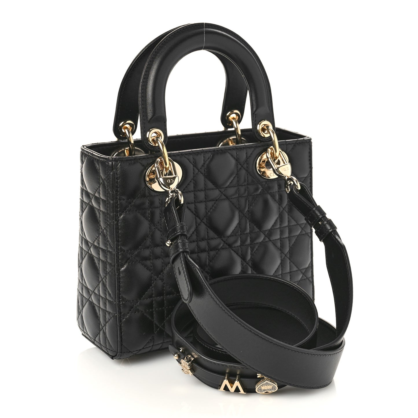 Lambskin Cannage Small My ABCDior Lady Dior Black