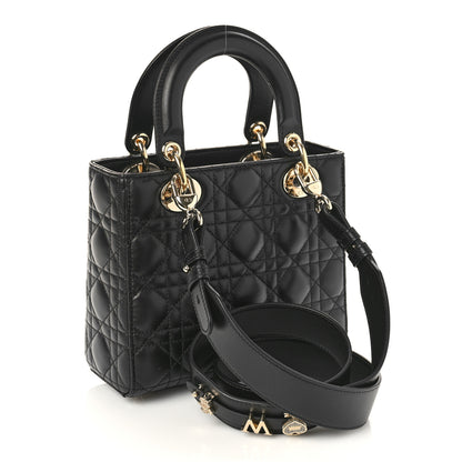 Christian Dior Lambskin Cannage Small My ABCDior Lady Dior Black 3 of 8