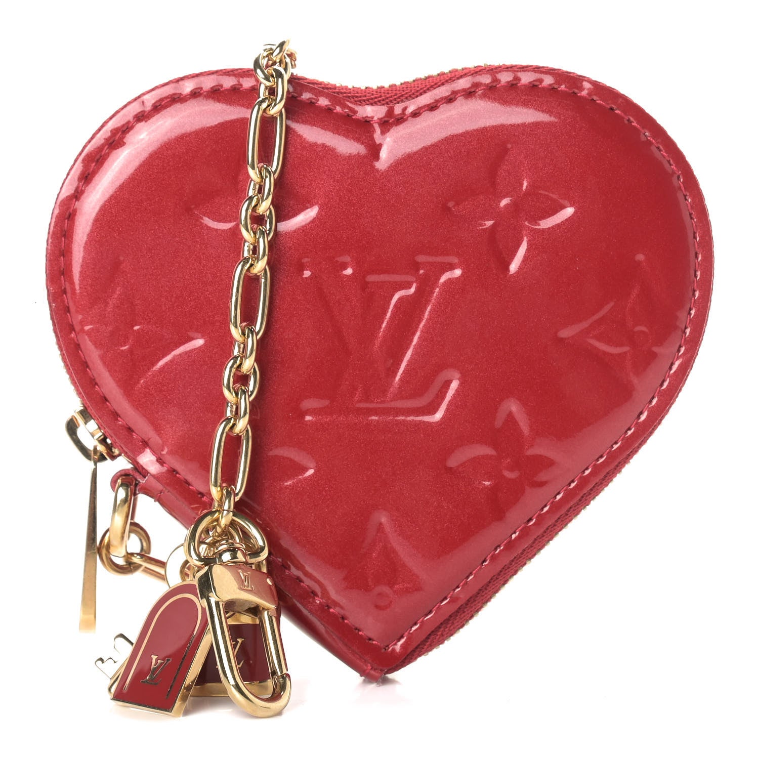 Louis Vuitton Vernis Coeur Heart Coin Purse Pomme D'Amour 1 of 7