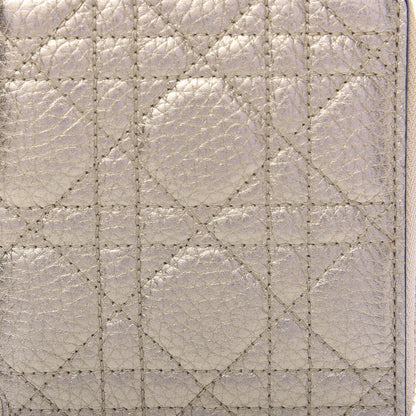 Christian Dior Metallic Calfskin Cannage Lady Dior Medium Wallet Gold 7 of 8