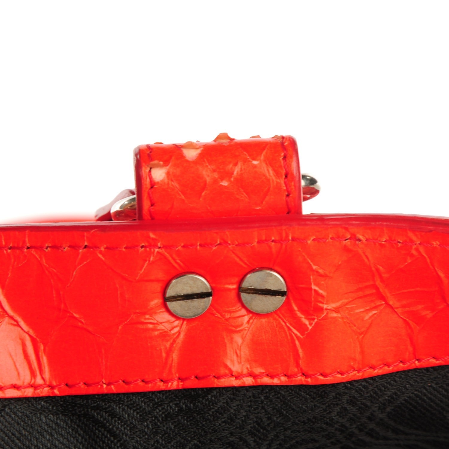 Proenza Schouler Python PS1 Tote Neon Red 10 of 13