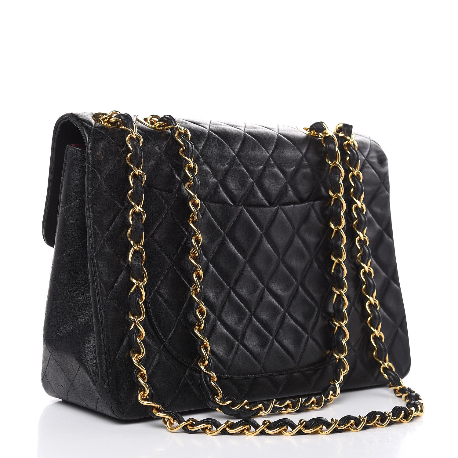 Chanel Lambskin Quilted XL Jumbo Single Flap Black 3 of 18
