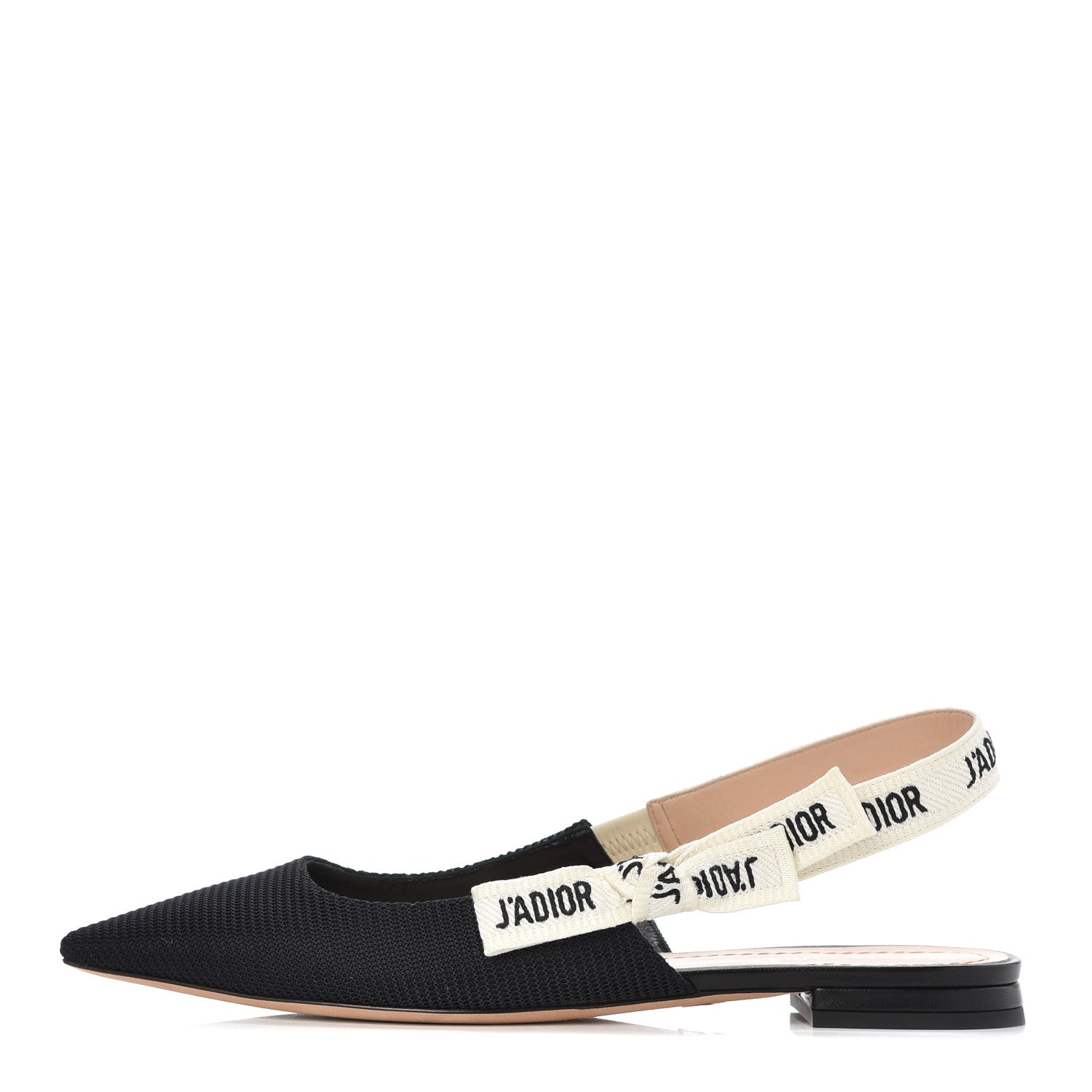 Christian Dior Technical Canvas Ribbon J'Adior Slingback Ballet Flats 36.5 Black 1 of 14