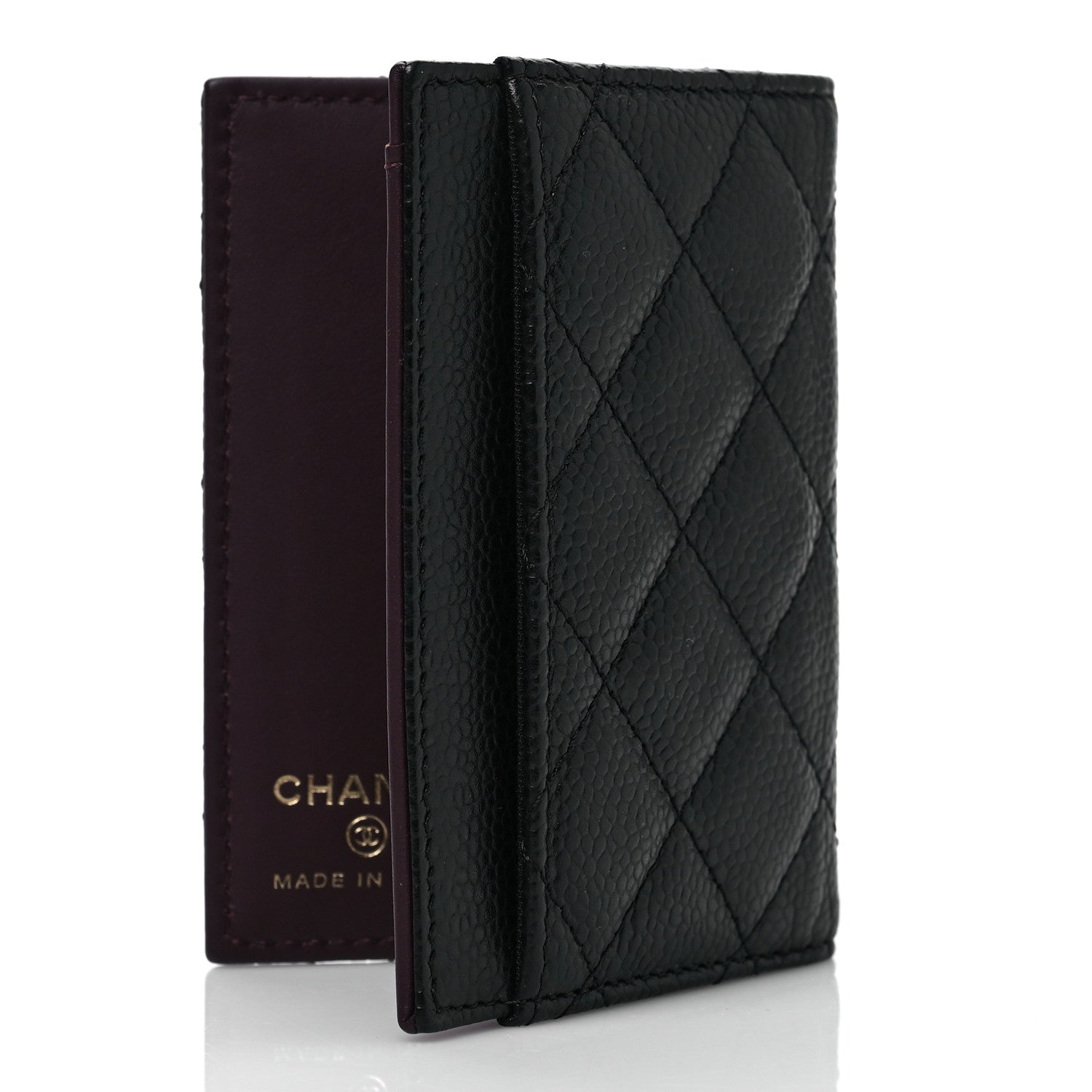 Chanel Caviar Quilted Card Holder Wallet Black 3 of 7