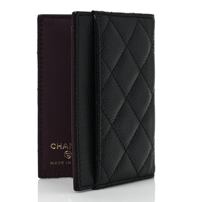 Chanel Caviar Quilted Card Holder Wallet Black 3 of 7