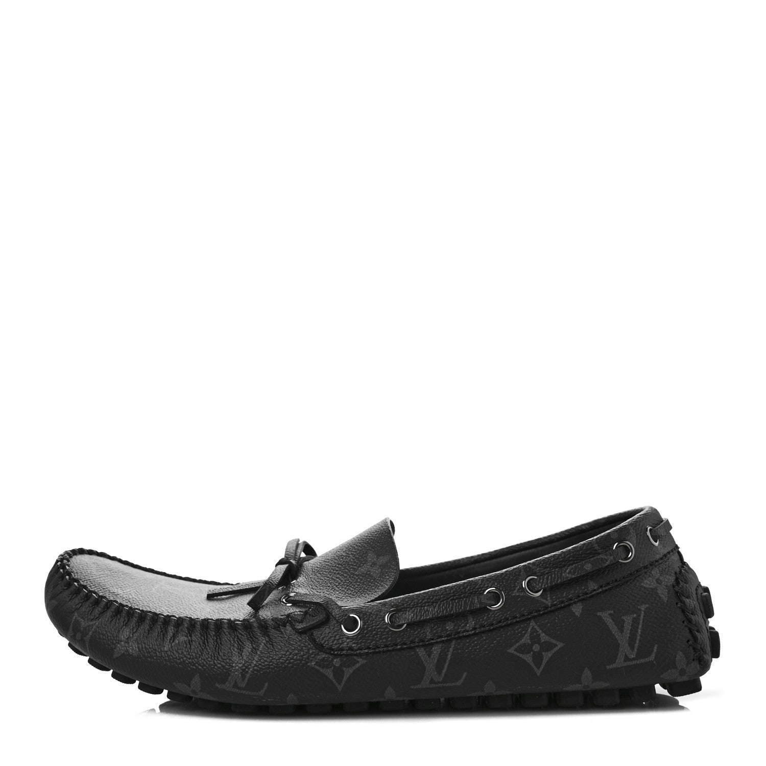 Louis Vuitton Monogram Eclipse Mens Arizona Car Shoe Moccasin Loafers 11 1 of 8