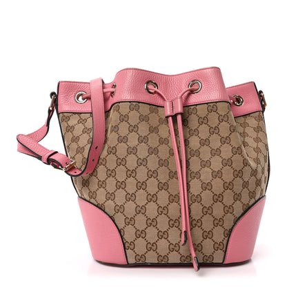 Gucci GG Monogram Calfskin Bucket Bag Pink 1 of 10