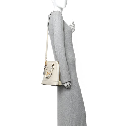 Gucci Boarded Plutone Calfskin Small Horsebit 1955 Top Handle Bag Mystic White 2 of 10