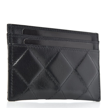 Chanel Lambskin Quilted Brilliant Card Holder Black 3 of 9