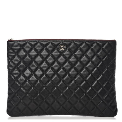 Chanel Caviar Quilted Large Cosmetic Case Black 1 of 7