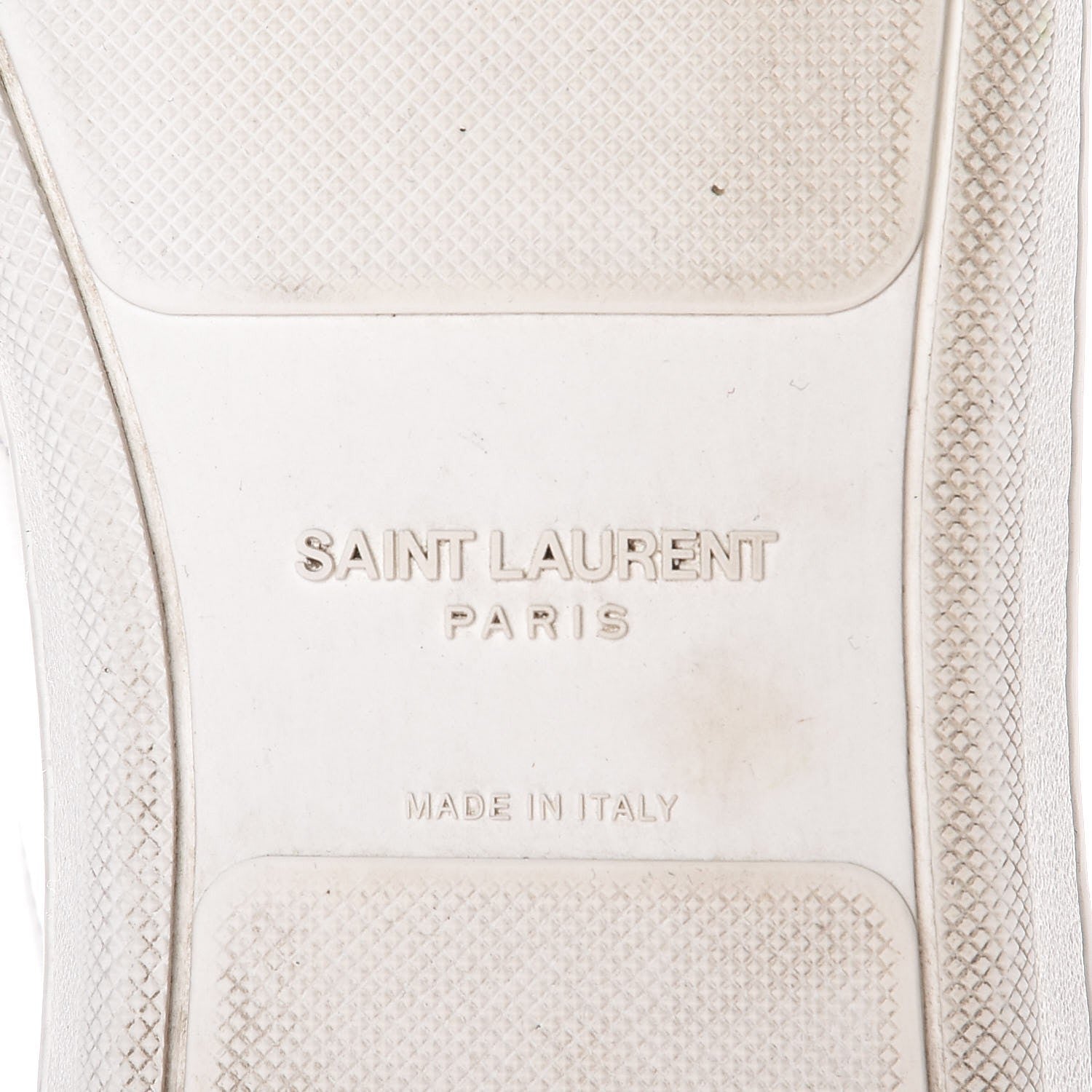 Saint Laurent Calfskin Metallic Ayers Signature Court Lips Sneakers 38 Optic White 8 of 13