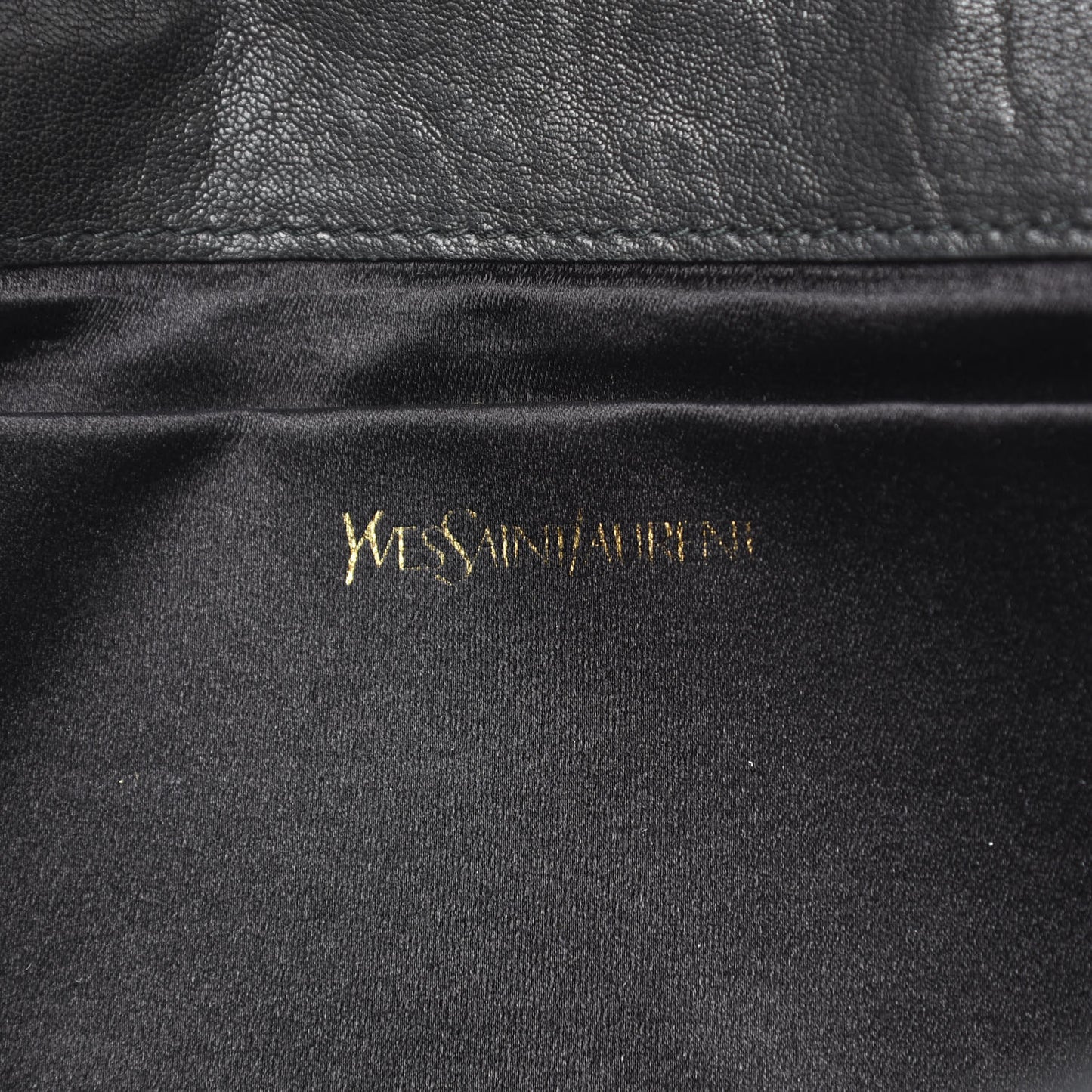 Calfskin Classic Y Ligne Clutch Black
