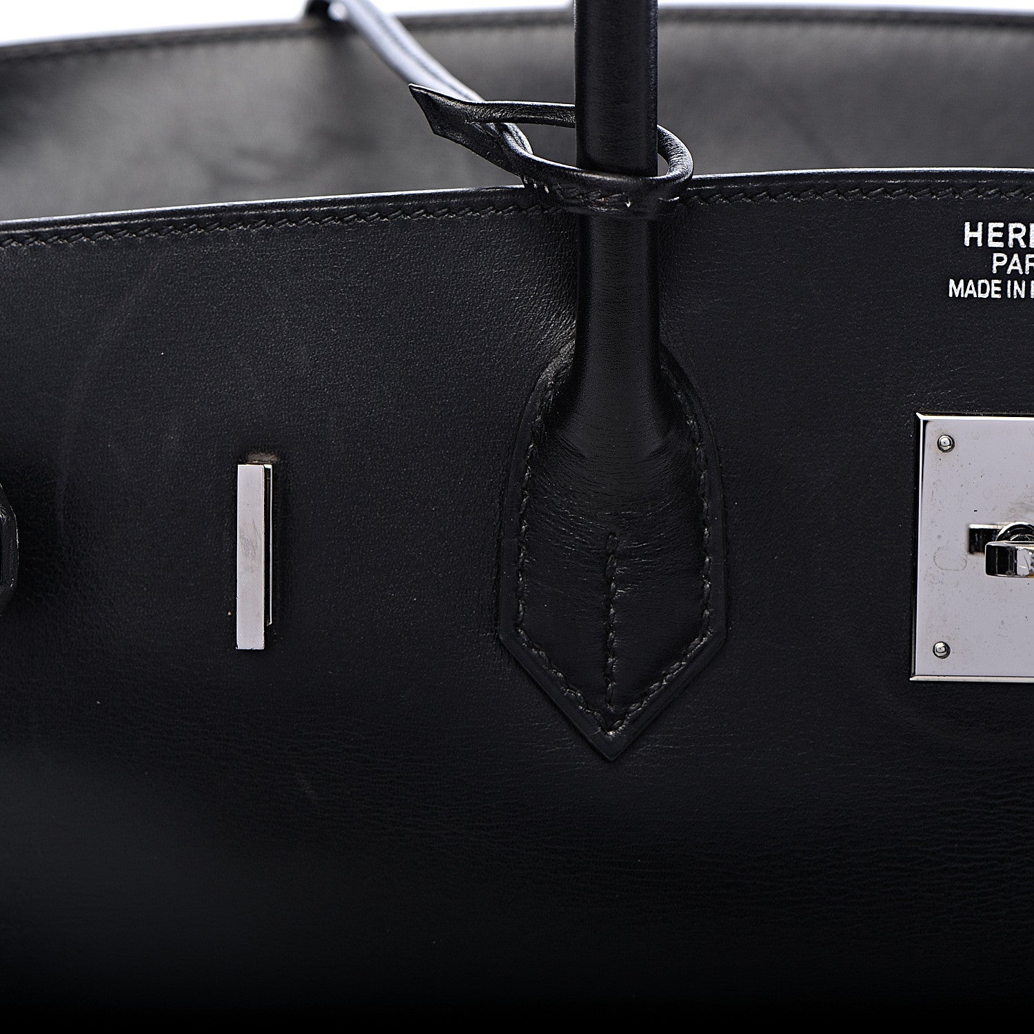 Hermes Box Birkin 35 Black Bleu Marine 26 of 42