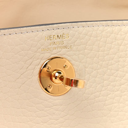 Hermes Taurillon Clemence Mini Lindy 20 So Cream 6 of 11