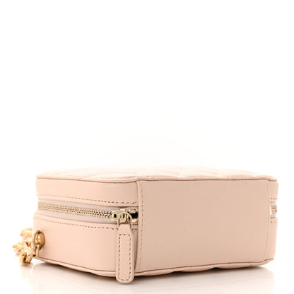 Chanel Lambskin Quilted CC Pearl Crush Camera Case Light Beige 4 of 11