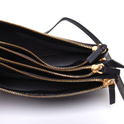 Celine Lambskin Small Trio Crossbody Bag Black 5 of 19