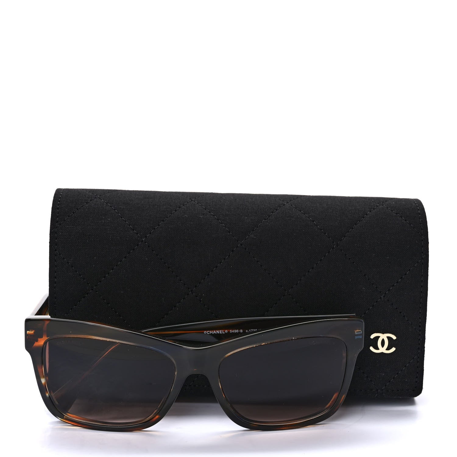 Chanel Acetate Crystal CC 5496 Sunglasses Tortoise 8 of 8